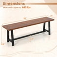 thumbnail image 3 of Costway 2 PCS 60" Dining Bench 3 Person Entryway Shoe Bench with Metal Frame for Hallway, 3 of 10