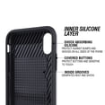 thumbnail image 5 of FINCIBO Brushed Card Wallet Hybrid Case Slim Hard Layer Armor Cover for Apple iPhone XR 6.1", Silver, 5 of 7