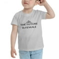 thumbnail image 3 of The Future is Female Funny Toddler T-Shirts for Boys Girls (Gray, 5/6T), 3 of 5