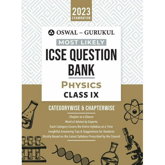 Oswal - Gurukul Physics Most Likely Question Bank: ICSE Class 9 For 2023 Exam, (Paperback)