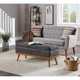 thumbnail image 2 of Banc de Rangement Katheryn en Similicuir Charbon, 2 of 7