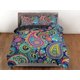 thumbnail image 3 of Colorido paisley rosa azul juego de funda nórdica, decoración de la habitación estética juego de cama, 3 of 4