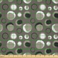thumbnail image 2 of Ambesonne Taupe Fabric by the Yard Microfiber, Dots Brushstrokes Grunge, 10 Yards, Black White Taupe, 2 of 2