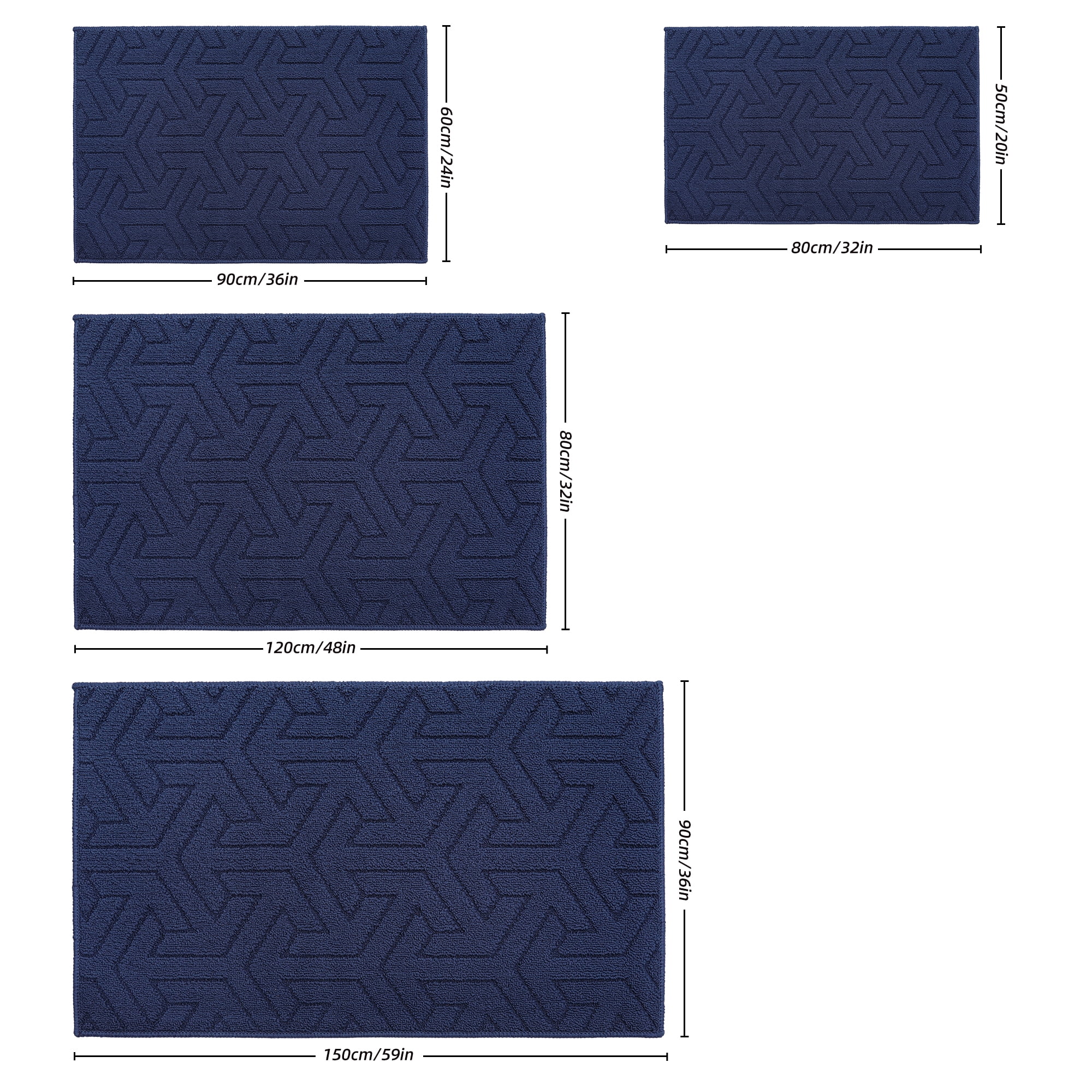 Heeneeso J23 Outdoor Rug Checkered Door Mat, Machine Washable Doormat Indoor Absorbent