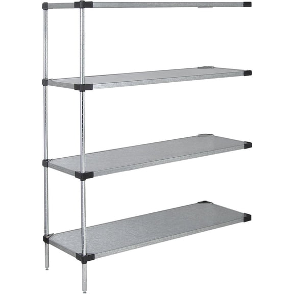 Quantum Storage Systems Shelving Unit, Solid in Carbon Steel Material, Galvanized Color