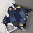 thumbnail image 7 of Acheng Gold and Blue Abstract Art Short Plush Pillowcase Set of 2 White, 7 of 7