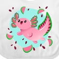thumbnail image 4 of Inktastic Watermelon Axolotl Boys or Girls Baby Bib, 4 of 4