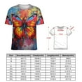 thumbnail image 2 of Colorful Butterfly T-Shirts Casual T-Shirt Short Sleeve Women Trendy Tshirt Beach Custom Tops, 2 of 5