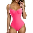 thumbnail image 5 of Taqqpue Women's One Piece Swimsuits Tummy Control Bikini Set Coverage Sexy V Neck Bathing Suit Solid Color Swimwear Beach vacation clothes, 5 of 8