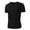 Black, variant on Men's Athletic T-Shirt, Workout Gym Tee, Stretch Breathable Performance Top, Solid Color Casual Short Sleeve Shirt