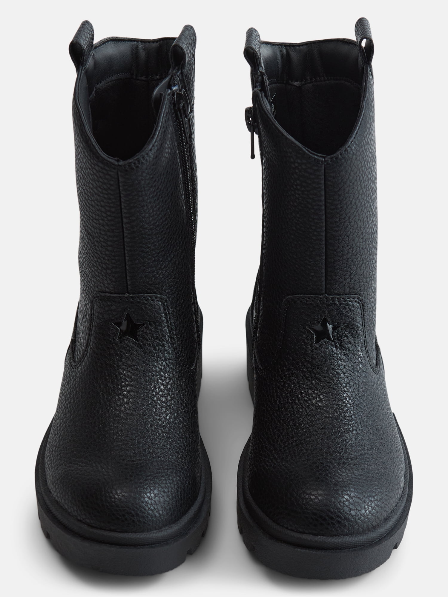 Justice Little and Big Girls' Faux Leather Moto Boots