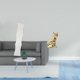 thumbnail image 2 of Pantalla de lámpara de pie,Lámpara minimalista para estudio,Cubierta de luz Iluminación creativa para dormitorio,Figura de escritorio,Estatua de gato en, 2 of 8