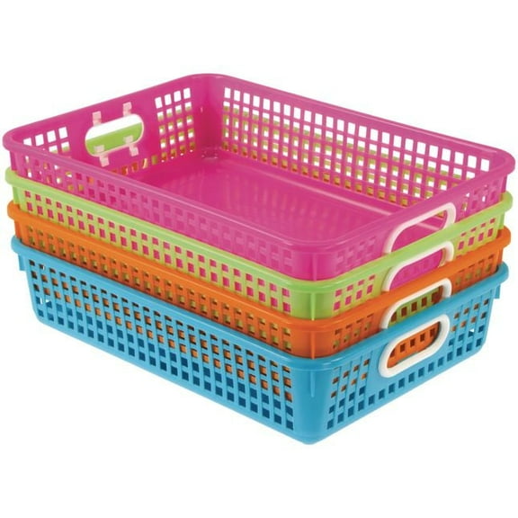 Classroom Paper Baskets - Neon Colors - 4 baskets