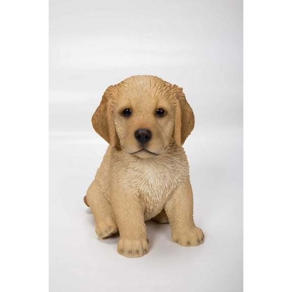 Hi-Line Gifts 6.5" Sitting Golden Retriever Puppy Outdoor Garden Statue