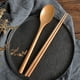 thumbnail image 2 of Juego de cucharas y palillos de madera ZJDOAK, vajilla reutilizable con mango largo, palillos para cocina casera y restaurante., 2 of 8