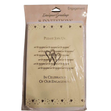 Engagement Greeting Cards Invitations 8 Pack With Envelopes
