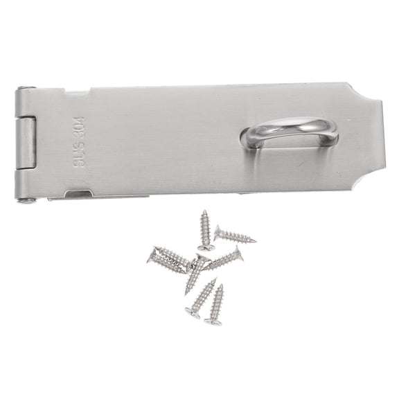 KONTONTY 1Set Stainless Steel Door Lock Hasp Latch Safety Clasp Lock Buckle for Home Gate Cabinet