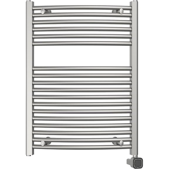 HEATGENE Smart Towel Warmer with Timer and Temperature Control, Large Smart Liquid Filled Towel Rails, Plug-in/Hardwired Towel Rack Heater Compatible with Google Home, Brushed