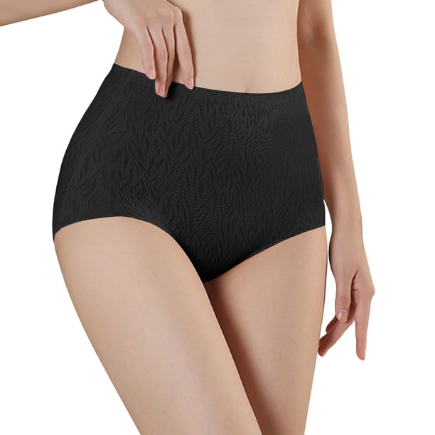 Ropa interior sin costuras de cintura alta para realzar los glúteos para mujer - Mezcla de algodón, tanga sexy con control de abdomen