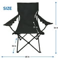 thumbnail image 2 of Giant Oversized XXXL Big Portable Folding Camping Beach Outdoor Chair with 6 Cup Holders! Fold Compact into Carry Bag (Black), 2 of 6