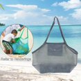 thumbnail image 3 of facefd Grand Sac à Jouets de Plage Sac en Filet pour Piscine Sac Anti-Sable Gris, 3 of 9