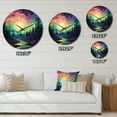 thumbnail image 4 of Designart "Aurora Borealis Aurora Euphony VII" Aurora Borealis Oversized Wall Clock, 4 of 5
