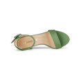 thumbnail image 5 of BLISSFUL STEP Women's Shoes Ankle Strap Block Heel Buckle Open Toe Sandals Olive Green 11, 5 of 8