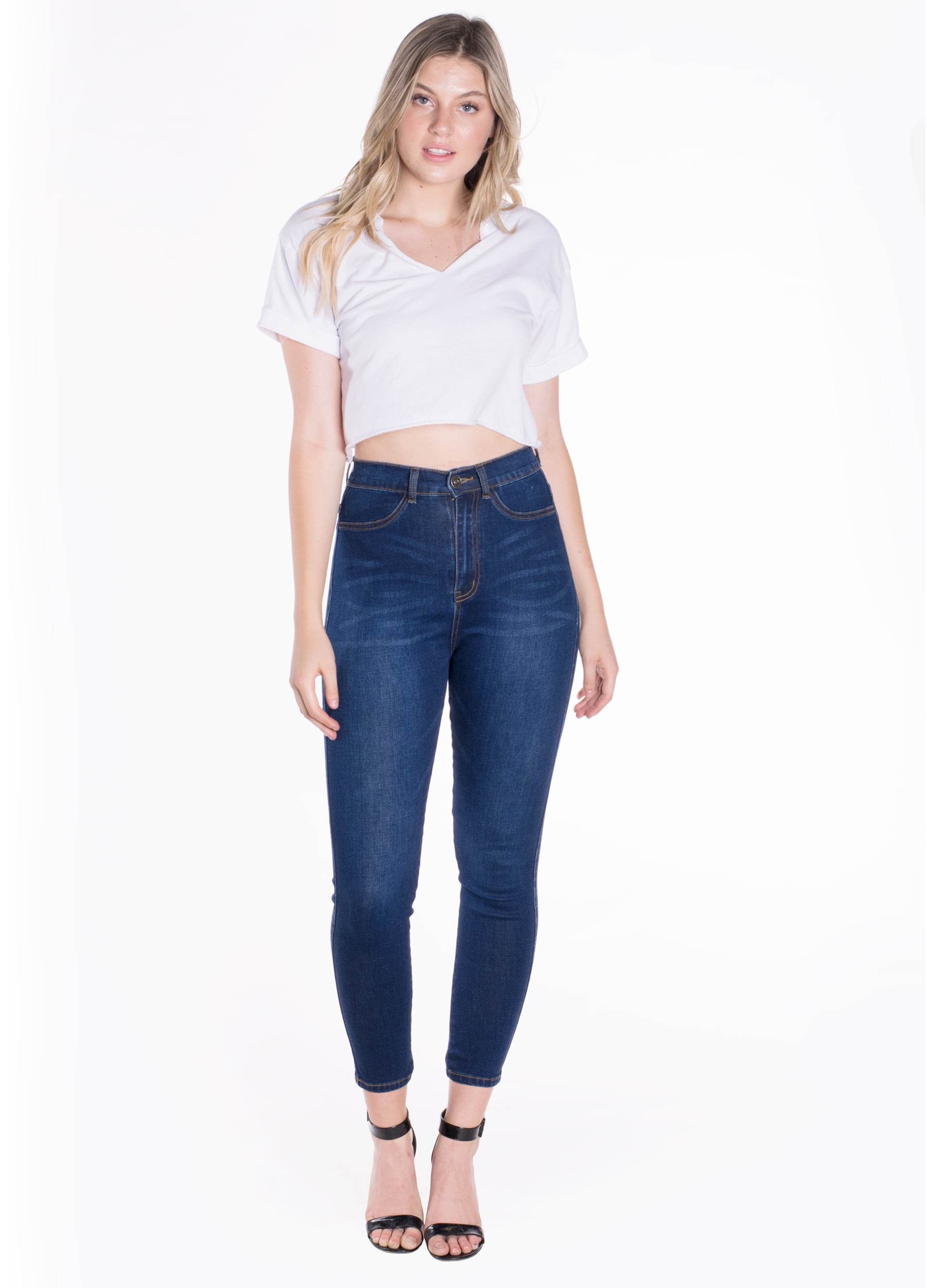 high waist stretchable jeans