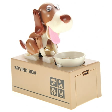 PennyPincher Dog Piggy Bank White Brown