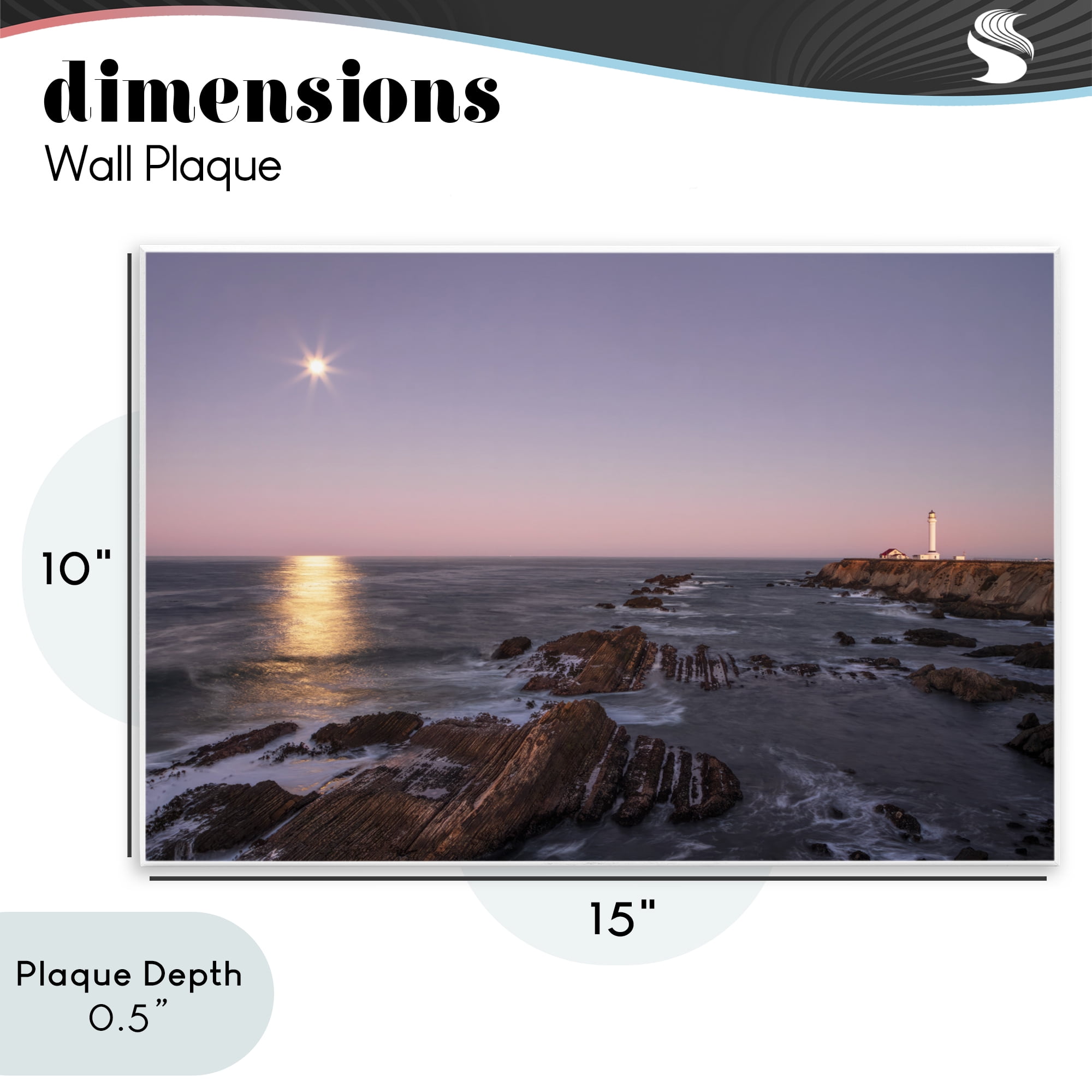 Stupell Industries Moon Arena Coastline Wall Plaque Art, design by Shelley Carlisle