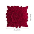 thumbnail image 3 of YIMWNYI Red And Green Flower Pillow Cover, Christmas Sofa Cushion, Decorative Pillowcase for Home Decor, Removable and Reusable, Elegant Fabric Pillowcase for Holiday Decoration, 3 of 6