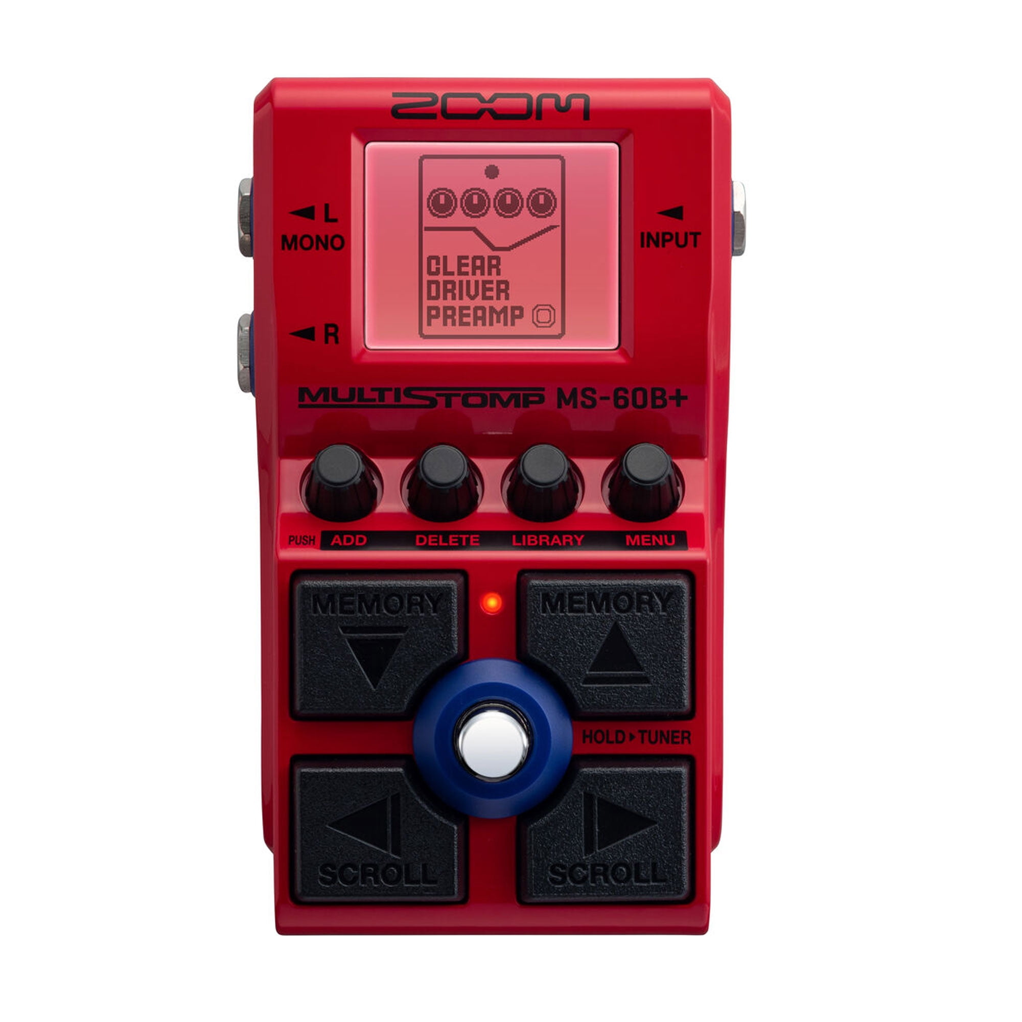 Zoom MS-60B+ MultiStomp Bass Effects Pedal with 95+ Effects Featuring Amp Models Bundle With 4xAA WITH CHARGER + Cleaning kit + Straps + Travel Bag