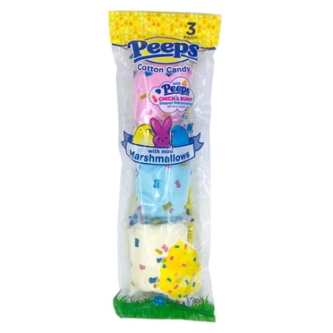 Peeps Cotton Candy, 3 Pack, 45 Grams, Gluten Free, Easy to Share,  Easter Basket Filler