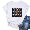 thumbnail image 2 of Mujeres Manga Corta Tops Impreso Cuello Redondo Camiseta Superior, Poliéster Spandex Vintage Humor, 2 of 4
