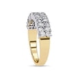 thumbnail image 3 of AFFY Double Row Eternity Wedding Band Ring for Women, 1.10 Carat (ctw) Radiant and Round Cut Lab Grown Diamond Ring In 10K Solid Yellow Gold F-G, VS-SI Quality Ring Size-6.5, 3 of 6