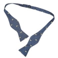 thumbnail image 2 of SummerTies Lightning Bow Tie - Navy, Woven Silk, Adult Tie Yourself Bow Tie, 2 of 3