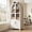 White, variant on Homy Casa Arched Display Cabinet with Glass Doors, Tall Storage Cabinet for Living Room