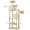 Beige - 66"H, variant on JIOABL 44" Multi-Level Cat Tree Tower with Hammock, Condo, Climbing Plates, Plush Toy, Kitty Playing House, Dark Gray