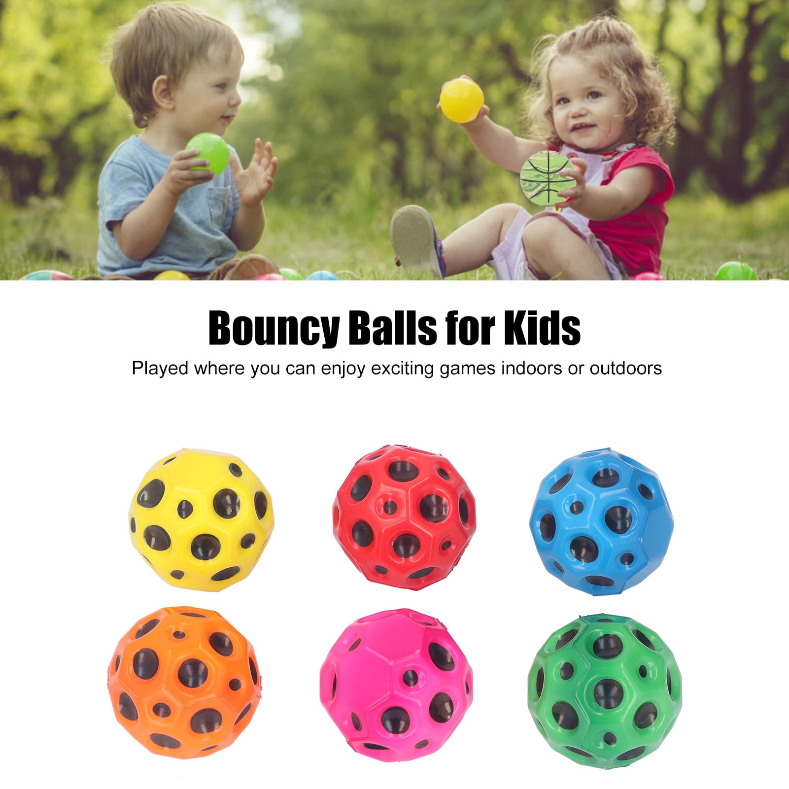 Bouncing Balls For Kids Jumping Balls Bouncy Balls 6pcs 7cm