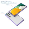 thumbnail image 6 of Compatible with Samsung Galaxy S24 Ultra Case Clear, Luxury Transparent Bling Soft TPU Women Girls Shockproof Protective Anti-Scratch Anti-Yellowing Phone Case Designed for S24 Ultra, Lightpurple, 6 of 6