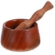 thumbnail image 1 of GOOHOCHY 1 juego de mortero para ajo, tazón de prensa de madera portátil con mortero de madera para especias, pimienta y ajo., 1 of 8