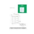 thumbnail image 3 of IN Room Furniture Designs 3-Drawer Contemporary Laminated Wood Chest in White, 3 of 3