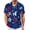 Blue, variant on Men's Hawaiian Aloha Shirt, Cuban Collar Short Sleeve Button Down Tropical Banana Leaf Print Summer Beach Shirt Tropical Holiday Shirts