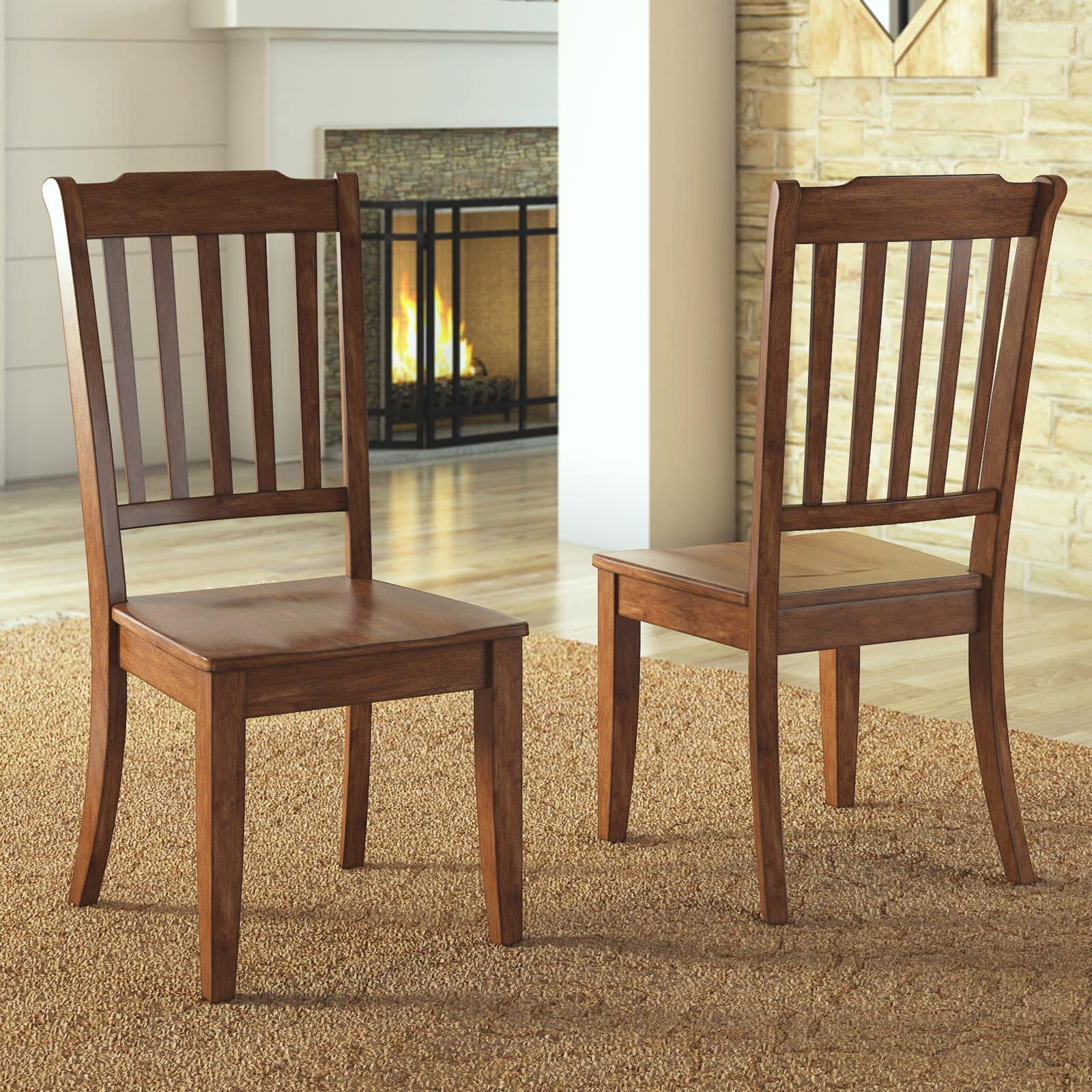 HumbleNest Countryside Farmhouse Spindle Back Dining Chair - Set of 2