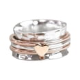 thumbnail image 1 of Minnieouse Anillos de corazón giratorios románticos boda compromiso banquete moda anillo dama de honor joyería novia regalos de cumpleaños Ropa, zapatos y accesorios Miscelánea Talla 11 Minnieouse AP011731-06B, 1 of 6