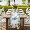thumbnail image 4 of Table Runners 90 Inches Long Dress Scarves, Octopus Coastal Farmhouse Coffee/Dining/Kitchen Table Runner for Living Room, Summer Nautical Starfish Coral Grey Wooden 13x90 Inch, 4 of 9