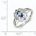 thumbnail image 3 of Primal Silver Sterling Silver Rhodium Diamond and Tanzanite Oval Ring, 3 of 6