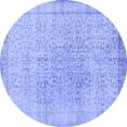 thumbnail image 1 of Ahgly Company Machine Washable Indoor Round Persian Blue Traditional Area Rugs, 7' Round, 1 of 4