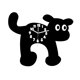 thumbnail image 3 of Reloj de pared decorativo y creativo con forma de animal y cola oscilante, ideal para la cocina, negro, 3 of 9