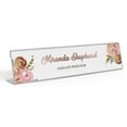 thumbnail image 1 of Printtoo Personalized Desk Name Plate Pretty Pink Gold Watercolour Flower Custom Acrylic Office Desk Name Plate Accessory 2x8 Inches, 1 of 5